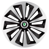 Set 4 capace roti Fox Gri-Negru R17 pentru gama auto Skoda, Autohelix MSA