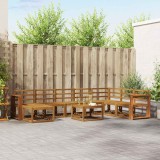 vidaXL Set de canapele de exterior 9 pcs natural Lemn Solid de Acacia 3366852