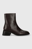 Vagabond Shoemakers cizme de piele BLANCA femei, culoarea maro, cu toc plat, 5217.201.35