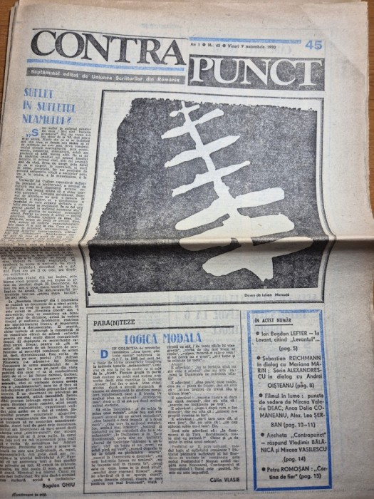ziarul contra punct 9 noiembrie 1990