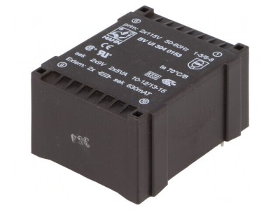 Transformator &amp;Icirc;ncapsulat 10VA 115VAC 9V 555mA PCB foto