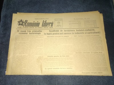 ZIARUL ROMANIA LIBERA 22 MARTIE 1953 foto