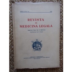 REVISTA DE MEDICINA LEGALA de DR. N. MINOVICI , ANUL II , NR. 3-4 , 1938