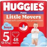 Scutece chilotel Huggies Little Movers 5, Boy, 12-17 kg, 48 buc, Resigilat, Grad A