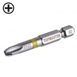 TOPMASTER Set 2 biti cruce PH3 prindere hexagonala 1/4&amp;quot; lungime 50 mm, Topmaster Profesional