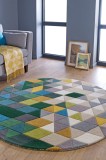 Cumpara ieftin Covor Prism Verde/Multicolor 160X160 cm, rotund, Flair Rugs