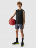 Șort de sport cu uscare rapidă pentru băieți - gri, 4F Sportswear