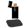 Bricheta Electrica Antivant USB, Senzor Digital, LED + Suport Silicon Antiderapant Telefon/Chei, Neagra
