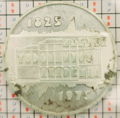 Ungaria 200 forint 1975 argint - Hungarian Academy of Science - km 605 - A008 foto