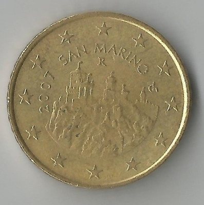 San Marino, 50 eurocenti, 2007, circ. foto