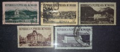 Romania 1954 Lp 361 case de odihna 5v. ?tampilate foto