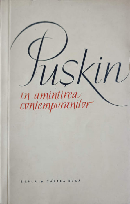 IN AMINTIREA CONTEMPORANILOR-A.S. PUSKIN