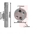 Uscator aer conditionat Renault Twingo, 2007-2014, motor 1.2, 1.2 TCE, benzina, iesire : 8, 4, intrare : 10, 2, tip gaz R134A, aluminiu, Grosime : 40, Rapid