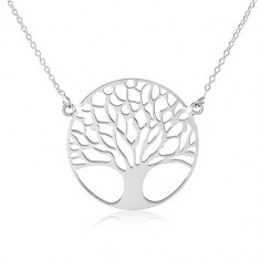 Colier din argint 925, lanț finuț, model copacul vieții
