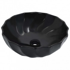 Chiuveta de baie, negru, 46 x 17 cm, ceramica foto