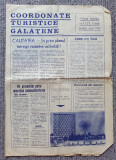 Coordonate turistice galatene, oferta OJT Galati pentru anul 1985, 4 pagini