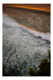 Tablou Canvas, "Valurile mării la apus aurit", Valuri, Apus, Spumă, Ocean, Lumină, Aurie, Natură, Frunziș, 26 x 39 cm, CMCLASS