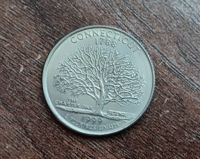M3 C50 - Quarter dollar - sfert dolar - 1999 - Connecticut - D - America USA foto
