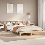 Cumpara ieftin Cadru de pat fără saltea, 135x190 cm, lemn masiv de pin