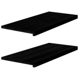 Glafuri 2 buc maro &icirc;nchis 90x40x2 cm lemn masiv de stejar