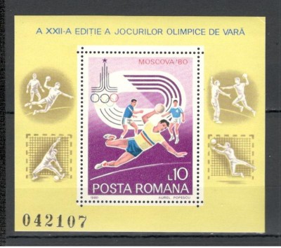 Romania.1980 Olimpiada de vara MOSCOVA-Bl. YR.686 foto