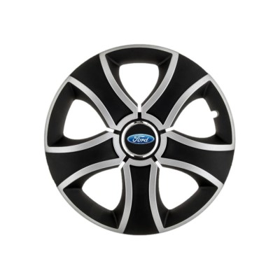 Set 4 Capace Roti 16 inchi (R16) Bis Gri-Negru, Compatibile Cu Ford foto