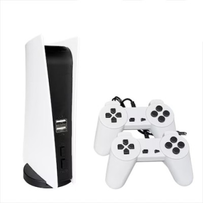 Consola de jocuri video, conectivitate wireless, cu 2 controller wireless, cu 200 de jocuri incorporate, alb foto