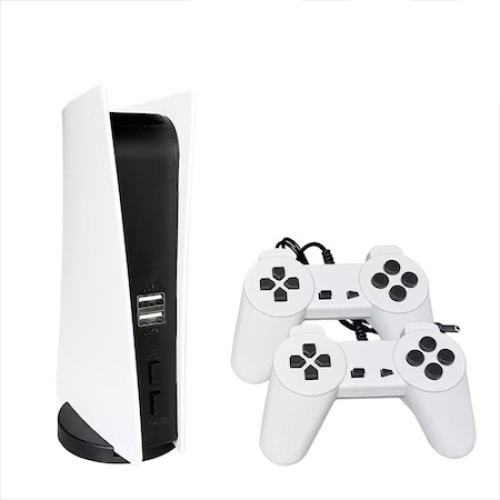 Consola de jocuri video, conectivitate wireless, cu 2 controller wireless, cu 200 de jocuri incorporate, alb