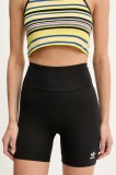 adidas Originals pantaloni scurți Essential culoarea negru, uni, high waist, JY0079