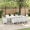 vidaXL Masă de Grădină Alb 250 x 100 x 73 cm poliratan 871694