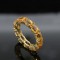 inel aur 18k piete citrin eternity