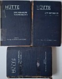 Hutte Inginerie: Taschenbuch (3 Vol.) - Coperta Uzata - Carte Tehnica Veche
