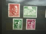 Lot 4 Timbre Vechi WW2 Germania al Treilea Reich 1936-1944 - Parasutisti, Hitler, Cracovia -A228