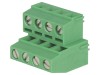 Conector PCB 90 grade PHOENIX CONTACT 8 piste 5.08mm THT Poliamida Verde