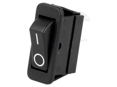Rocker Switch ON-OFF 16A/250VAC 20A/28VDC Black foto