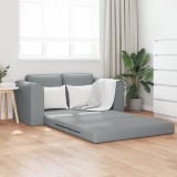 VidaXL Canapea extensibilă 2 &icirc;n 1 Gri deschis 148x71x83 cm Fabri