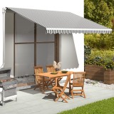 Panza Copertina Rezerva Antracit/Alb 4x3m vidaXL Poliester UV Impermeabila
