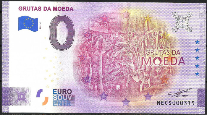 !!! 0 EURO SOUVENIR - PORTUGALIA - PESTERILE DIN MOEDA - 2021.1 - UNC