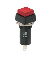 Intrerupator 1 circuit 1A 250V OFF-ON rosu cu retinere foto