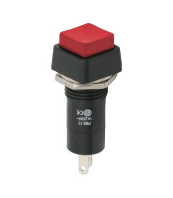 Intrerupator 1 circuit 1A 250V OFF-ON rosu cu retinere foto