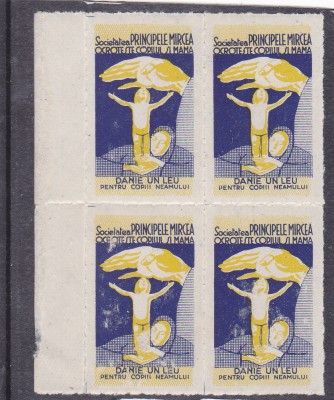 1924 Romania - Societatea Principele Mircea DANE UN LEU PENTRU COPII NEAM. MNH foto
