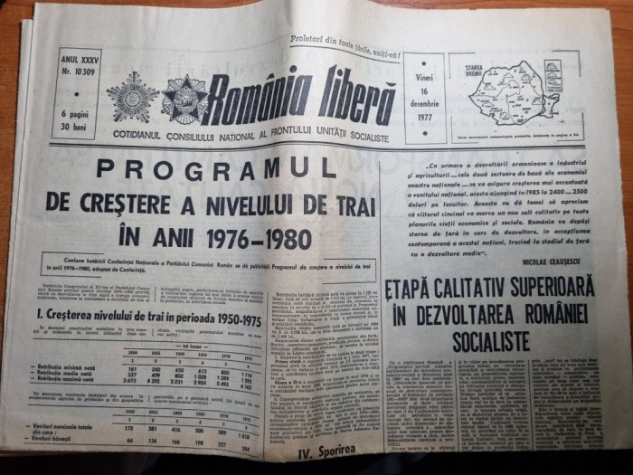 romania libera 16 decembrie 1977