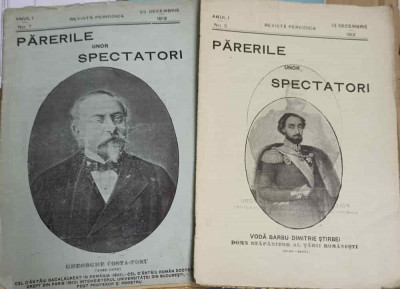 REVISTA PERIODICA. PARERILE UNOR SPECTATORI NR. 5, 7-VODA BARBU, DIMITRIE STIRBEI; GHEORGHE COSTA-FORU foto