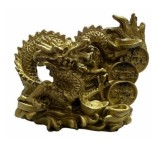 Dragon cu monede din rasina 12x13cm, model FS510