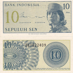 INDONEZIA 10 sen 1964 UNC!!!