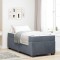 vidaXL Cadru de pat cu saltea cu saltea Gri &icirc;nchis 90 x 190 cm Catifea 3399261