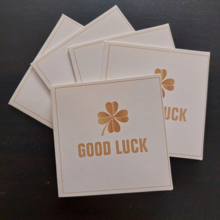 Felicitare patrata Good Luck