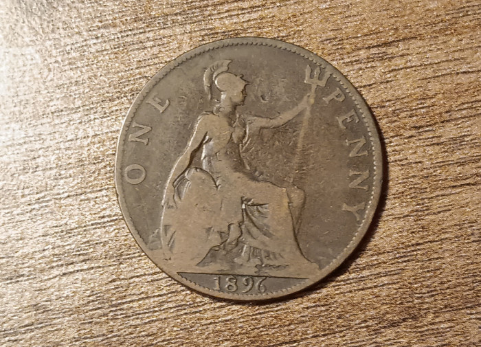 M3 C50 - Moneda foarte veche - Anglia - one penny - 1896