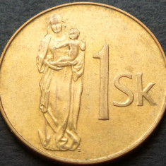 Moneda 1 COROANA - SLOVACIA, anul 1993 * cod 2953