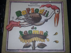 carte veche Povesti copii,RAPSODII DE TOAMNA,GEORGE TOPARCEANU,1988,ilustratii foto